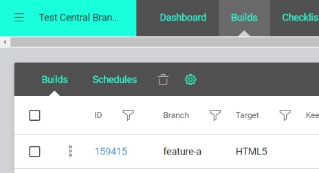 Screenshot showing Branch for Build in Central