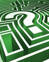 Question mark at centre of maze