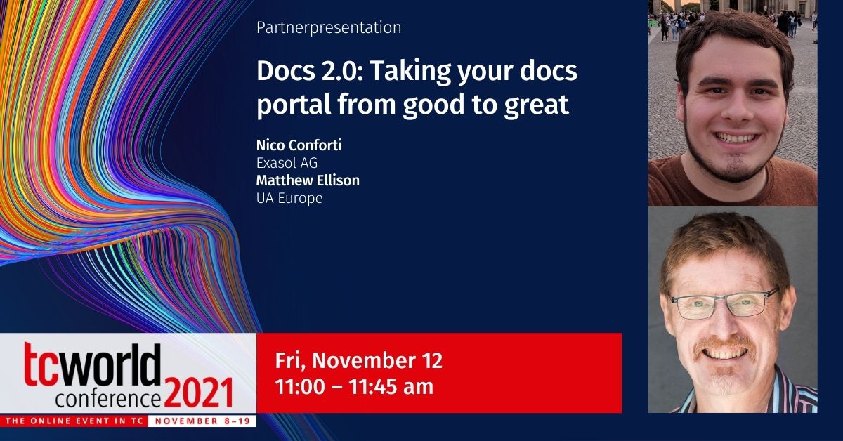 Presentation Title: Docs 2.0: Taking your docs portal from good to great